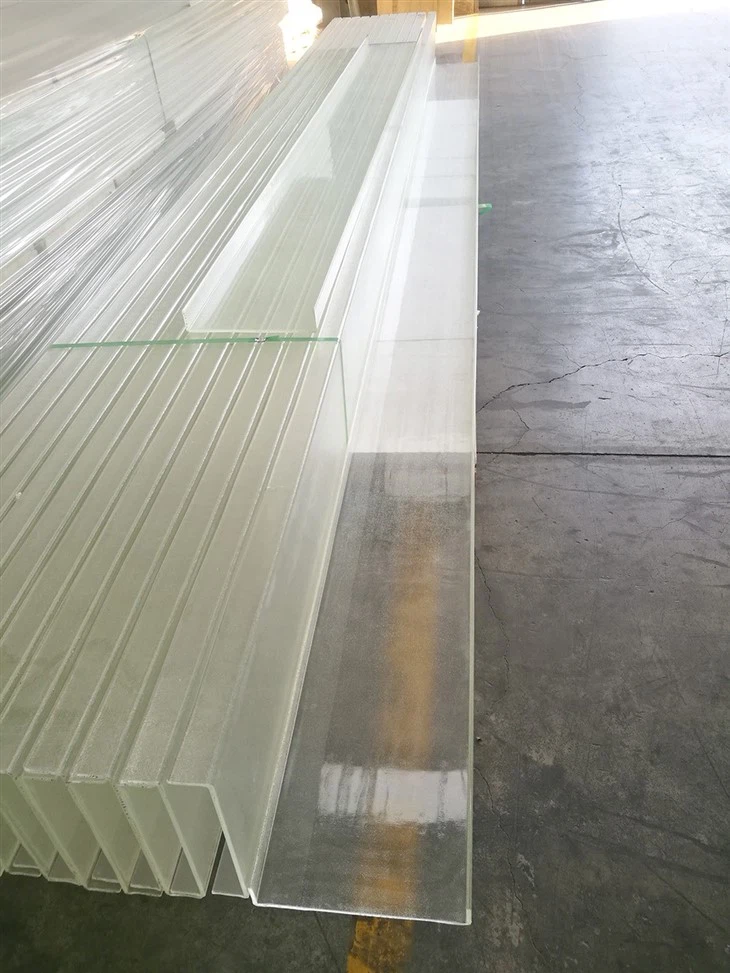 Tempered U Glass Profile For Facade Wall Decoration